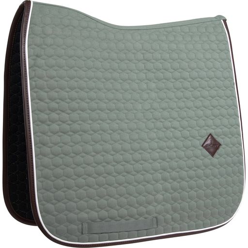 Kentucky Horsewear Saddle Pad Classic Leather Dressage - Dusty green