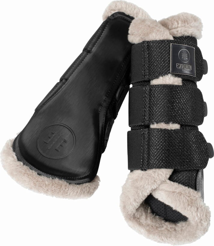 ESKADRON Гамаши GLITTER MESH Faux Fur, black