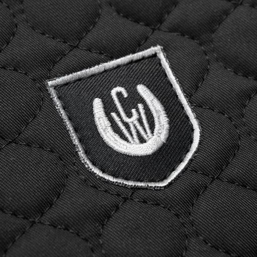 Подложка за седло Ultra с двоен джоб с кантове, черно/натурално - 1 бр.