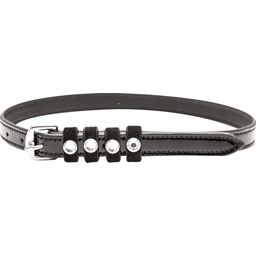 Imperial Riding  IRHPardouz Leather Spur Straps  - Black Gloss - Crystal