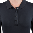 Поло тениска с дълъг ръкав DELORAN TECH, черна - XS