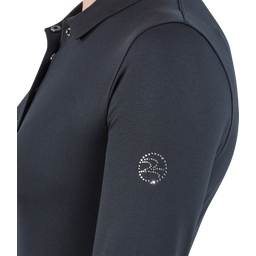 BUSSE Langarm-Polo Shirt DELORAN TECH, schwarz - XS