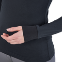 DELORAN TECH Long-Sleeved Polo Shirt, Black - XS