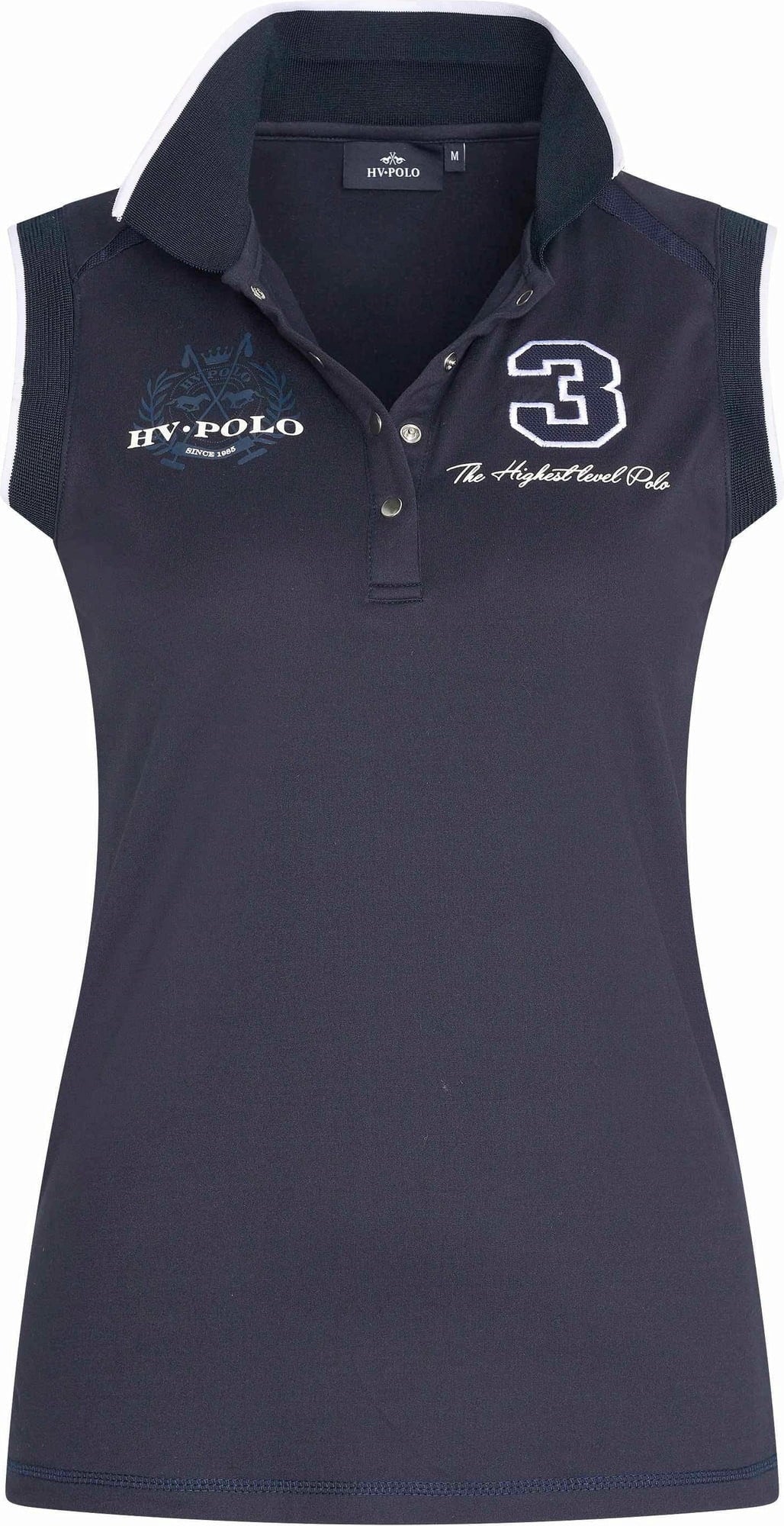 HVPFavouritas Sleeveless Tech Polo Shirt, Navy