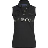Polo Shirt Sleeveless "HVPFavouritas", Black Metallic