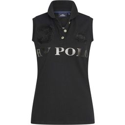 Polo Shirt Sleeveless "HVPFavouritas", Black Metallic
