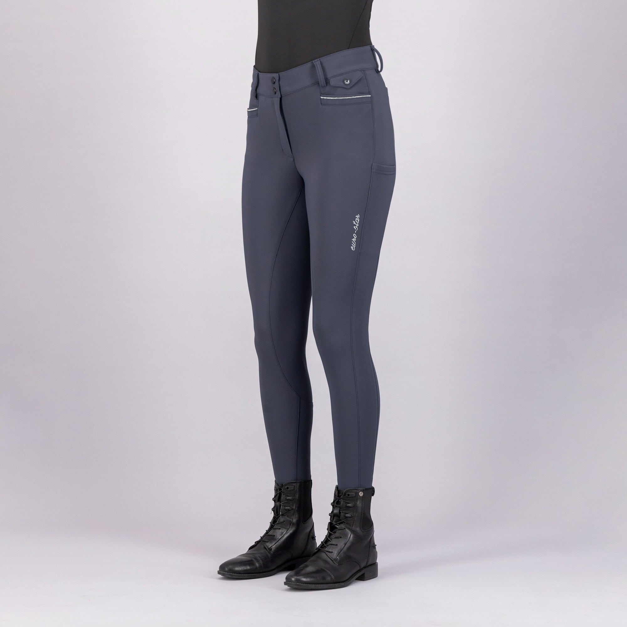 Comp Grip Connect ESArielle Breeches, Magnet Grey