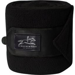 Schockemöhle Sports Style Fleece Bandages - Set of 4 - Cool black
