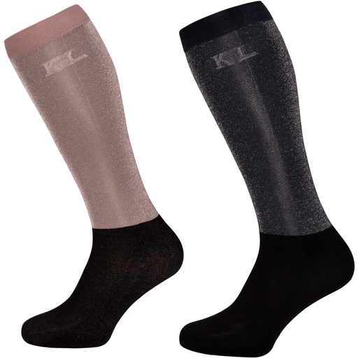 KLbeverly Shiny Show Socks, 2-Pack - One Size