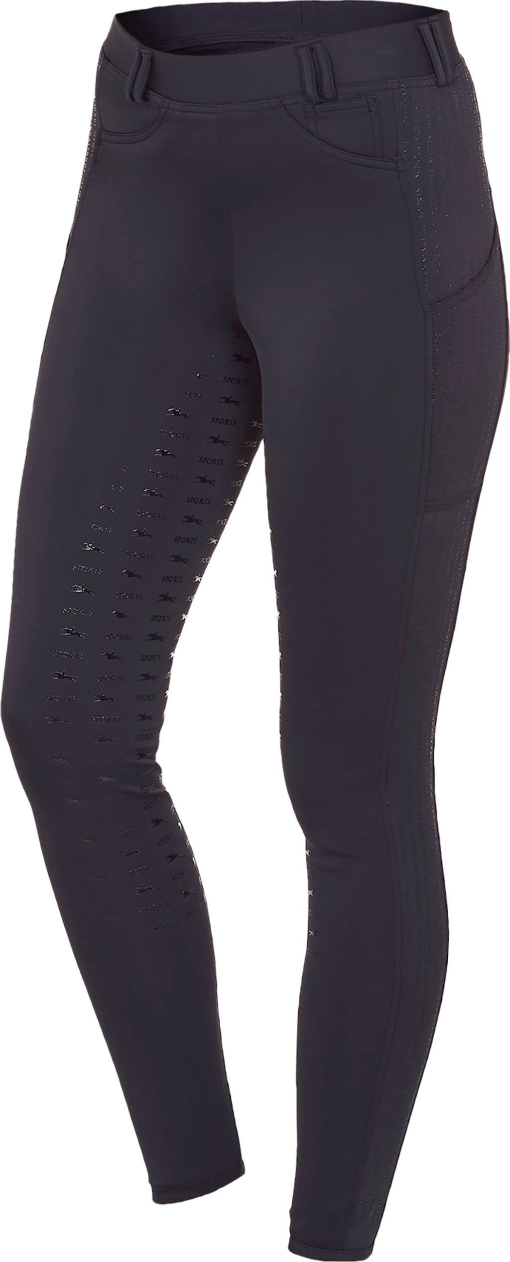 Sporty FS Style Riding Leggings, Dark Blue