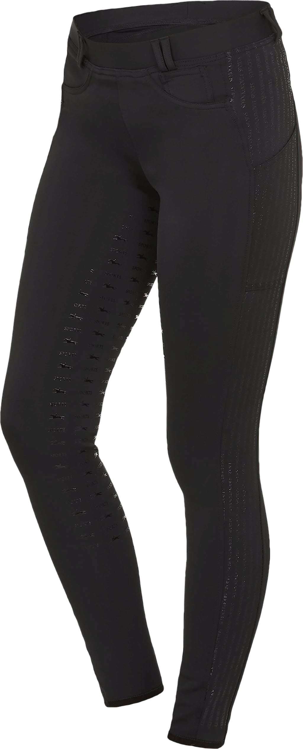 Sporty FS Style Riding Leggings, Cool Black