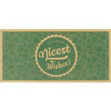 "Nicest Wishes" - Ajándékutalvány környezetbarát újrahasznosított papírra