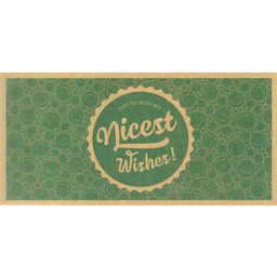 Nicest Wishes! - presentkort på miljövänligt återvunnet papper