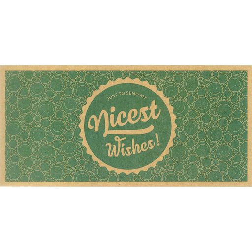 Nicest Wishes! - darilni bon na okolju prijaznem paprirju