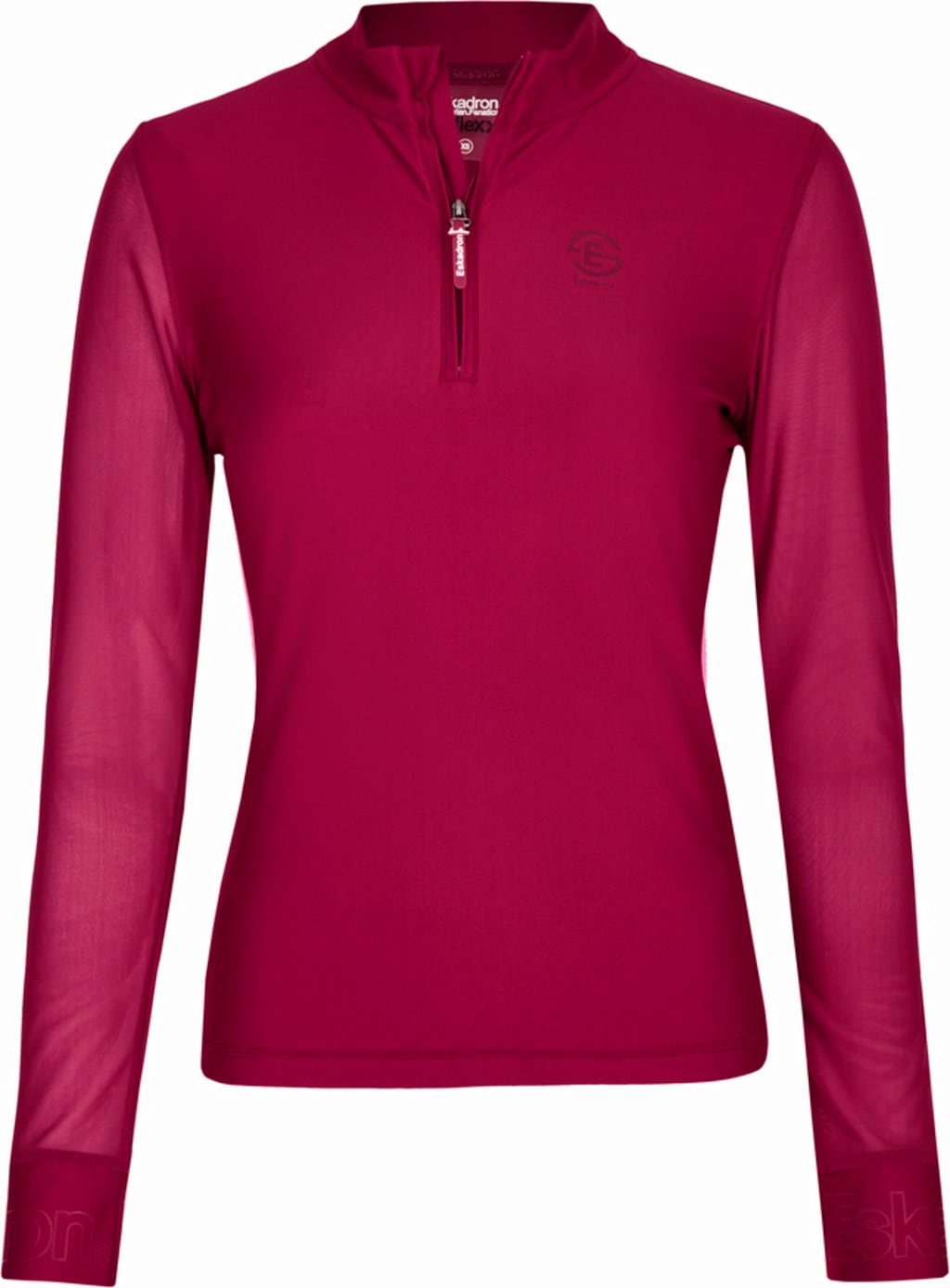 REFLEXX Half-Zip Long-Sleeved Shirt, Berry Fusion
