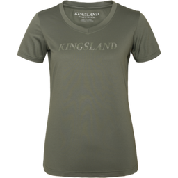 V-ringad T-shirt "KLbianca", green castor