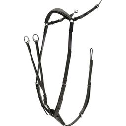  Pro-Jump Breastplate with Open Martingale Fork, Black