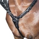  Pro-Jump Breastplate with Open Martingale Fork, Black