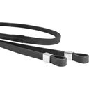 Rubber Reins All Weather Grip with Slide&Lock Buckle, Cob/Full - Black