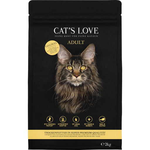 Cat's Love Katzen Trockenfutter ADULT GEFLÜGEL - 2 kg