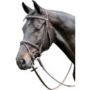 Curved Bridle with Decorative Details, Tobacco