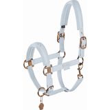 Halter - DOUBLE PIN FAUX LEATHER, Powder Blue
