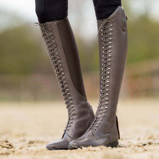 Grey store riding boots