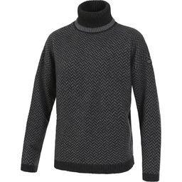 Плетен пуловер с висока яка "KLflavy", Charcoal Melange