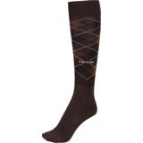 PIKEUR Knee Socks - Checked, Chocolate