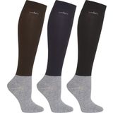 Schockemöhle Sports Show Socks - 3-Pack, brown/navy/black
