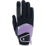 MILLERO Riding Gloves, Black/Lilac Macaron