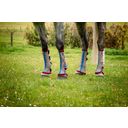 Horseware Ireland Fly Boot - Oatmeal/Cherry, Peach & Blue - Pony