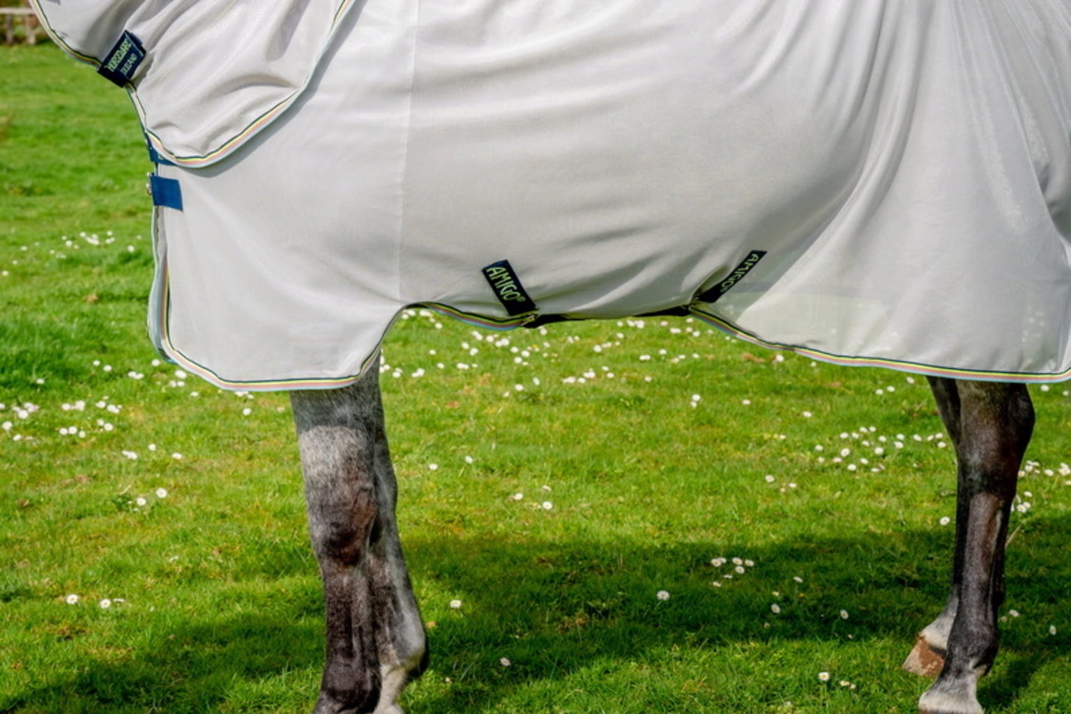 Horseware Ireland Amigo Bug Rug Lunar Rock/Navy & Lime - 145 cm
