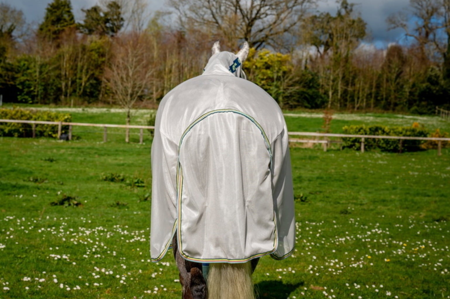Horseware Ireland Amigo Bug Rug Lunar Rock/Navy & Lime - 145 cm