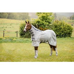 Rambo Protector Fly Rug, Silver/Navy, White & Beige