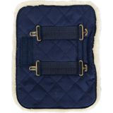 Quilted Chest Expander Vegan Lambskin Navy - 2 Buckles