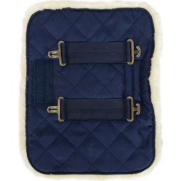 Quilted Chest Expander Vegan Lambskin Navy - 2 Buckles - 1 pz.