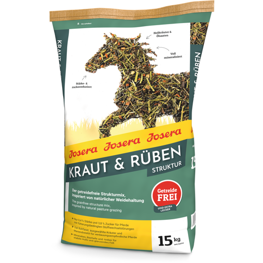 Josera Kraut &amp; Rüben Struktur - Flax &amp; Fibre Natural Textured Mix, 15 ...