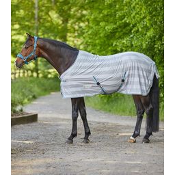 Economic Fly Rug with Crossover Straps, Silver Grey / Grey - 145 cm