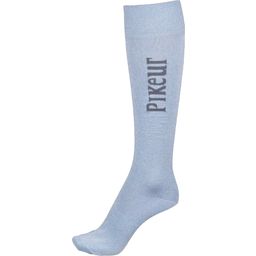 PIKEUR Knee Socks Lurex, Pastel Blue - 35-37