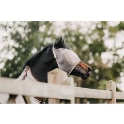 Kentucky Horsewear Fliegenmaske Classic ohne Ohren beige - Full/WB