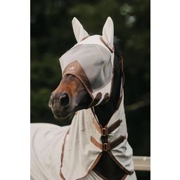 Kentucky Horsewear Vliegenmasker Classic met Oren Zilver - Full/WB