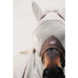 Kentucky Horsewear Classic Fly Mask with Ears, Silver - Full/WB