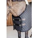 Quilted Chest Expander Vegan Lambskin Black - 2 Buckles - 1 pz.
