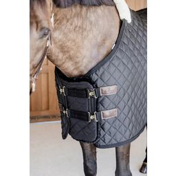 Quilted Chest Extender - Vegan Lambskin, Black - 2 Buckles - 1 Pc