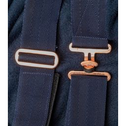 Modern Rosé Fleece Rug, Night Blue / Rose Gold - 125 cm