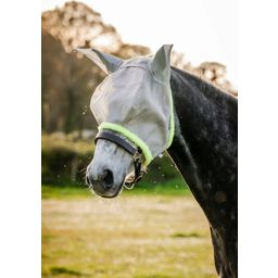 Horseware Ireland Amigo FlyMask, Silver/Lime - Pony