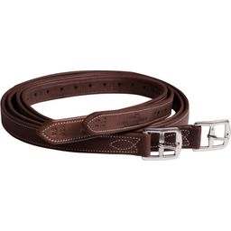 Stirrup Leathers Chantilly - Espresso/Cream/Silver - 135 cm