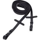 Riendas de Goma 'Soft Rubber Reins' 16 mm, Black/Silver - Full