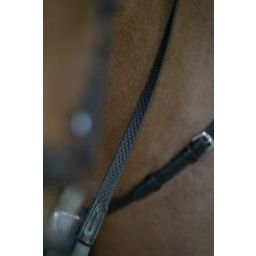 Redini in Gomma 'Soft Rubber Reins' 16 mm, Black/Silver - Full